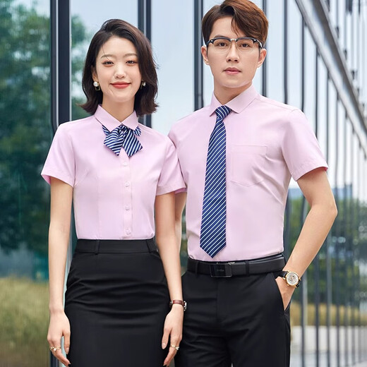 Beiluo professionelles Shirt Custom bedrucktes Logo Muster kurzärmelige Arbeitskleidung Sommer-Firmenunternehmen Business Commuter Work Kleidung