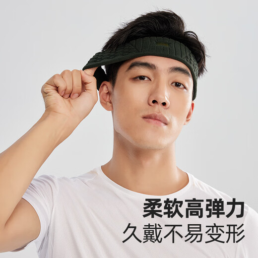 JEEP运动发带止汗女吸汗跑步导汗带瑜伽男生提花毛巾头带灰色均码