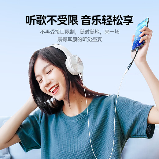 山泽Type-C耳机转接头 3.5mm耳机音频线 DAC解码耳机转换器 适用iPhone17/16/15华为三星小米手机TY301