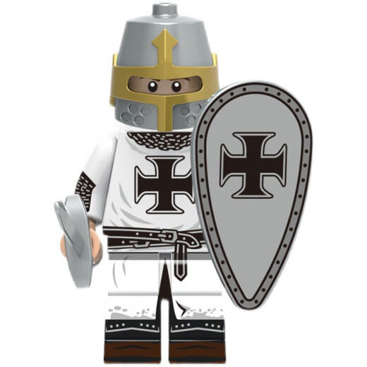 积木X0316中古罗马士兵斯巴达勇士骑士适用于拼插人仔拼装玩具 X0316一套8款