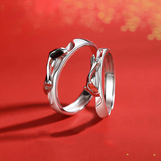 Dirholl Koi Love Platinum Ring PT950 Couple Ring, Birthday and Anniversary Gift for Wife, Luxury Customized Model - Koi Love Pairing Ring - Can be Engraved