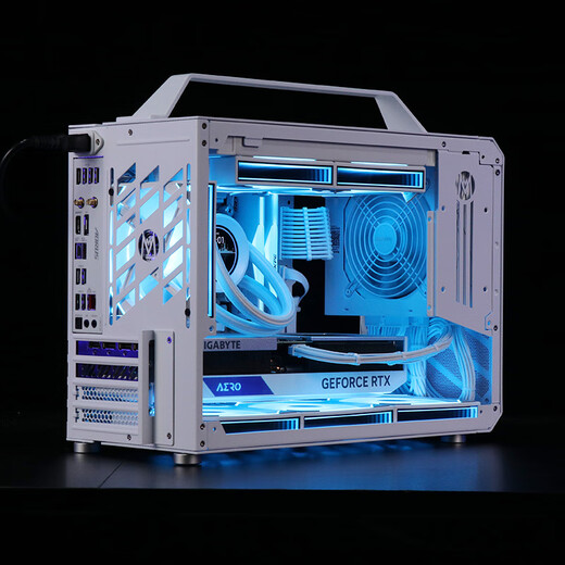 Gigabyte RTX5090D/5080 Mechanical Master C+MAX white mini water-cooled game console DIY assembly computer design portable small steel gun desktop machine six 9950X3D/32G/2T/5090DV2