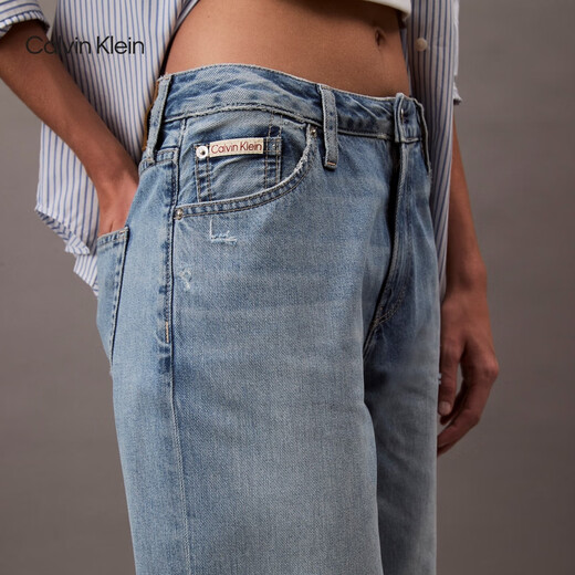 Calvin KleinJeans【凉感】【复刻90系列】25春夏女ck复古直筒牛仔裤47AB719