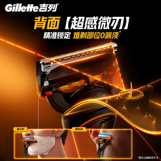 Gillette razor manual Fengyin basic 1 knife holder 4 knife head 5-layer blade razor manual gift for boyfriend Birthday gift for boys Feigeli