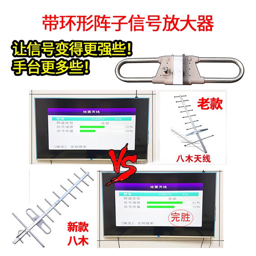 
Qiantian (Qantop) Yagi antenna dtmb wireless digital ground wave receiver Rural outdoor antenna 9 unit + feeder 15m QT-HX007