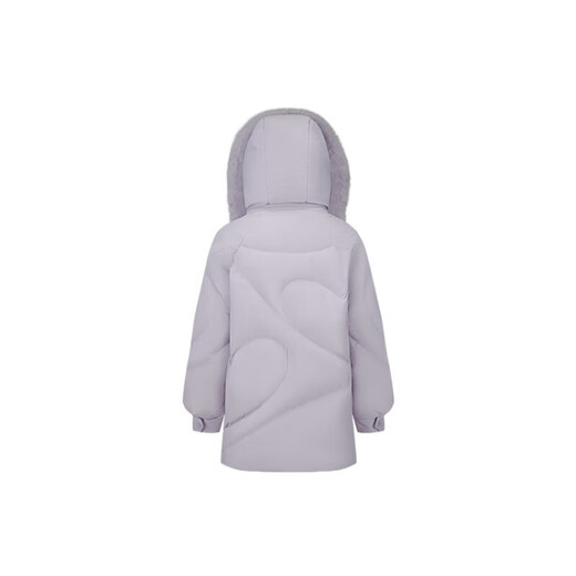 Bosideng milk tea series heart-shaped quilted 90 velvet fox fur collar mid-length large pocket loose warm jacket thick suit water blue 5012 M 165