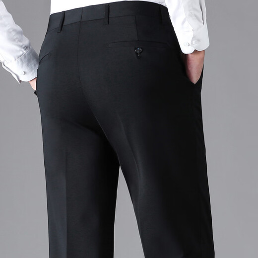 
Pier Cardan trousers men's spring and summer thin middle-aged men's high elastic non-iron comfortable straight pants casual breathable suit pants F9906 blue 36 (2.9 feet waist)