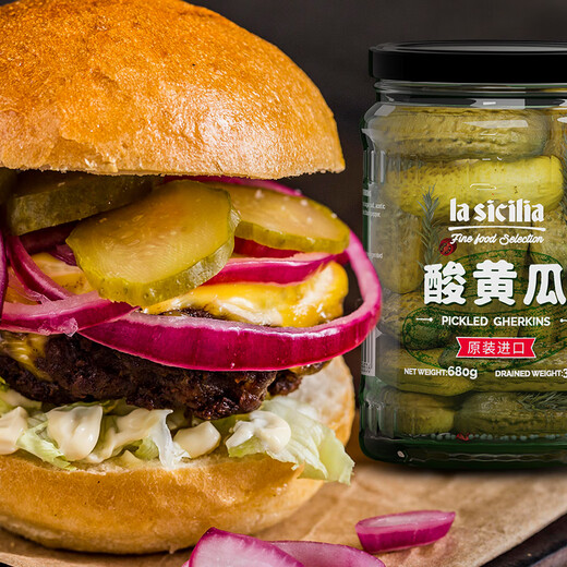 Lasicilia rusa pepino agrio 680g*2 botellas Vietnam importada de pepino leche pepindea de pepino hamburguesas alimentos occidentales