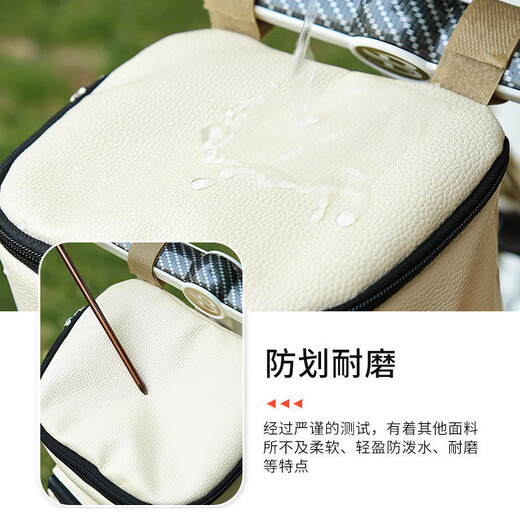 舟象婴儿推车挂包配件遛娃神器妈咪包挂袋外出通用收纳袋手推车置物袋 米色小熊