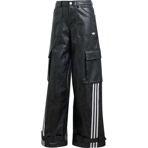 阿迪达斯 （adidas）三叶草女裤 经典舒适百搭条纹宽松休闲工装运动长裤JX9226 IB3881-001 27