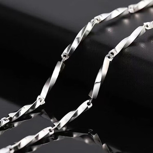 OKZpt950 platinum necklace men's light luxury platinum chain moissanite gift for boyfriend unlimited ingot chain 32.65 default 60 long with counter gift box + certificate