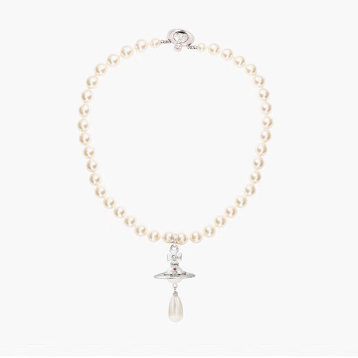 Vivienne Westwood (Vivienne Westwood) purchasing spot Queen Mother Necklace Star Same Style Flagship Authentic Saturn Pearl Necklace Gift Birthday Gift Silver-Saturn Pendant Clavicle Chain