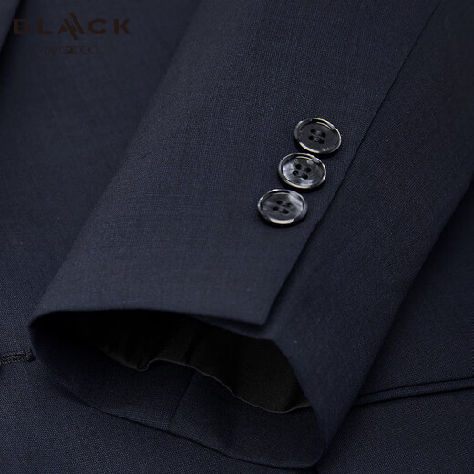 G2000 Wool Tencel Blended/Comfortable Stretch/Shopping New Style Men's Machine Washable Business Suit and Trousers Anti-static-Contains Wool-Plain Weave-Dark Navy 46