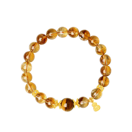 Chow Tai Sang Lucky Citrine Bracelet Nafu Gourd Bracelet Couple Birthday Gift for Girls and Boys