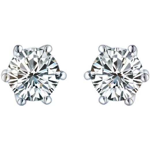 Fat Donglai same style pt950 platinum four-leaf clover earrings imported technology moissanite PT950 diamond earrings for women pure 2 carat moissanite square bag earrings with certificate