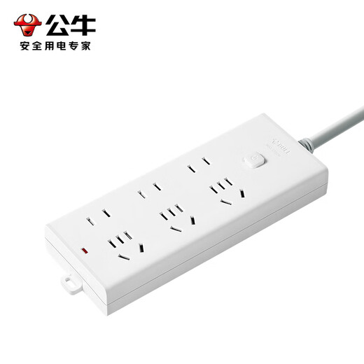 Bull (BULL) new national standard socket/wire board/plug/row plug/wire board/drag board 6-position general control switch, total length 1.8 meters [single piece]