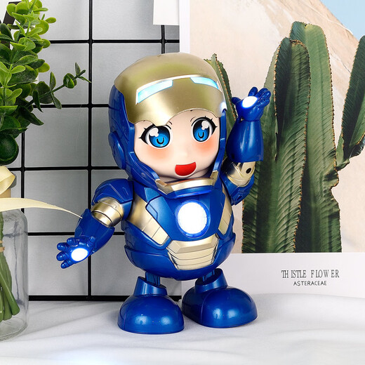 Qianfeng Internet Celebrity Dancing Robot Modelo de juguete eléctrico Canto y baile Robot de baile de regalos para regalos infantiles [Red-84 Canciones] con batería ordinaria