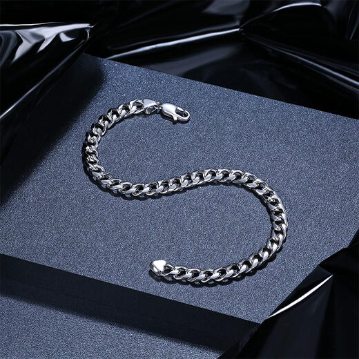 Saturday Fortune (ZLF) pt950 platinum bracelet men's fashion trendy brand Cuban bracelet personalized platinum men's bracelet 18cm-23.74g