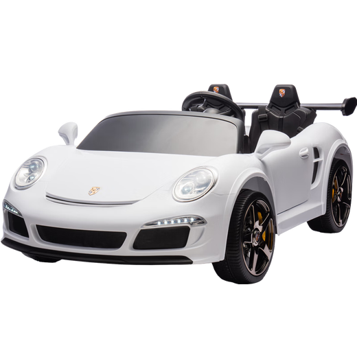 Cool Sun Genuine Porsche Children's Electric Car Toy Car Can Seat Four-Wheel Remote Control Kids Baby Baby Two-Seater Car Upgraded Gray + Soft Wheels + Two Seats + Remote Control