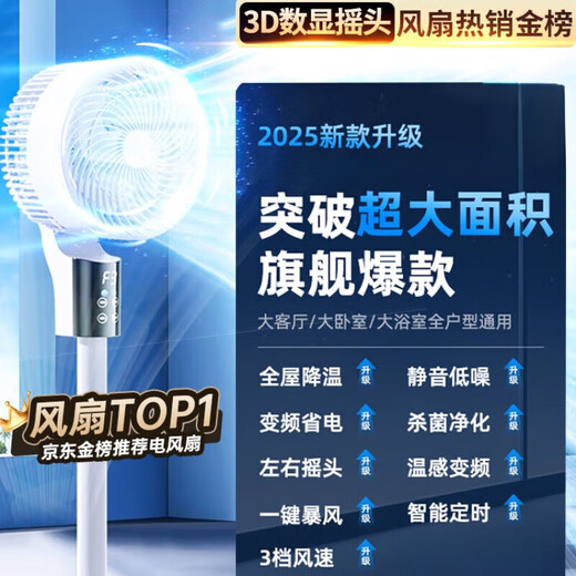 Lichuangzhi 300-square-meter whole-house cooling | Power-saving patented electric fan, silent bedroom household floor fan, air circulation fan, ultra-quiet air conditioning fan, refrigeration fan, first-class energy efficiency, flagship remote control model, dominant air volume, 16 seconds reduction, whole house cooling