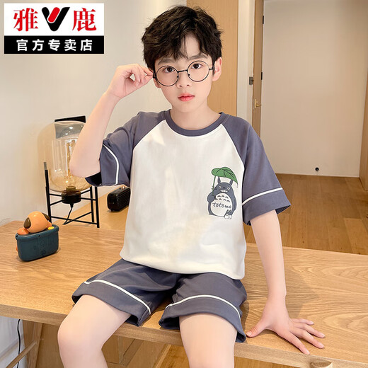 Yalu Spider-Man boy pajamas summer thin pure cotton short sleeve 2025 new children big children summer boy teenager TN-653 170 size 16 [height 135-145cm weight 65