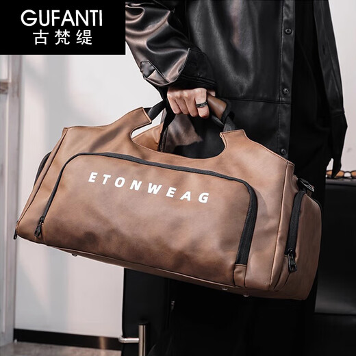 古梵缇（GUFANTI）干湿分离旅行包男 手提短途出差大容量运动健身包生日礼物送老公 【卡其色】大容量轻便出游