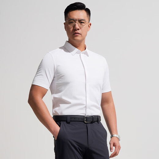 龙牙（Dragon Tooth）三代龙牙暗轩短袖商务衬衫夏季清凉透气白衬衫休闲通勤上班 白色 L 180/100A 重155-170斤