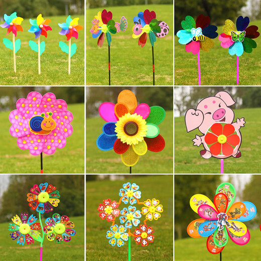 12h00 Carton de dessin animé en plastique en plastique Double couche colorée de tournesol coloré