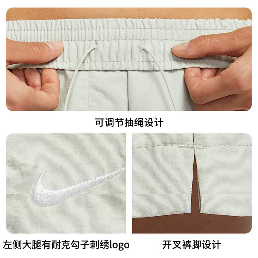 耐克NIKE女运动裤 夏季梭织短裤休闲裤 凉爽轻便FV6623-034白 M
