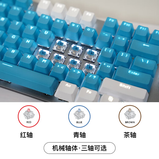 Logitech K845 Kabelgebundene mechanische Tastatur für Mädchen Büro grün schwarzer Teewelle transparente Tastatur E-Sports Gaming Computer 215 K845 TTC Mechanische Tastatur [ABS Wuhuang Wanslei] Standard ohne Qing-Welle