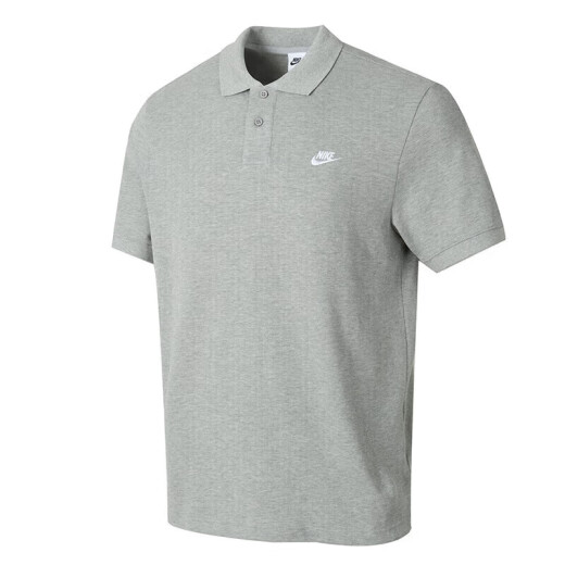 耐克（NIKE）POLO衫男士夏季新款灰色运动半袖商务翻领休闲短袖透气T恤 FN3895-063 L