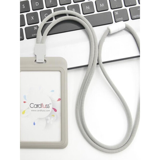 京厽时尚圆绳挂绳吊牌员工牌公交卡工作牌工作证校园卡套卡带学生公交 C5蓝色竖版+9734蓝色圆绳