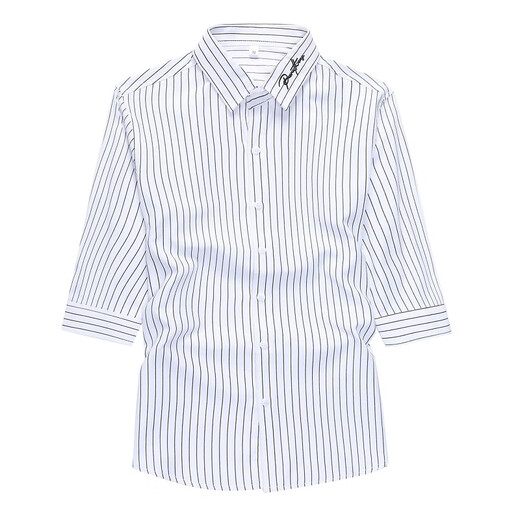 Hua Jiuqing Camisa de manga de 7 cuartos camisa resbaladiza de verano de alta gama Hombres de 7 tramas de 7 cuartos