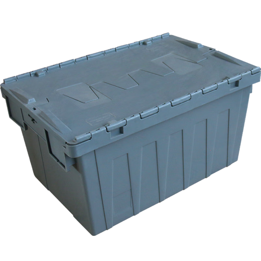 Liwang POWERKING 600*400*315 turnover box with cover thickened large plastic logistics box storage plastic box turnover basket rectangular transfer plastic frame gray can be customized