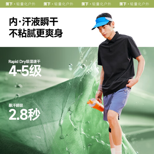 Beneunder Outdoor Polo-Shirt Herren-schweißdichtes T-Shirt T-Shirt Sport kurzärmelig für den Vatertag DR949 MID-DARK XL XL