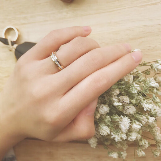 Yadige color gold ring for women rose gold three-color classic love couple ring for men 18K gold jewelry diamond wedding ring 3.5mm diamond-free customized