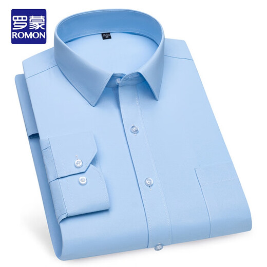 Romon Shirt's Men's à manches longues 2024 Nouveau printemps et d'été Free Ironing Business Formel Wear Vraie Pocket Courte à manches courtes Corme à manches Men Gift Fay's Day 6630 38
