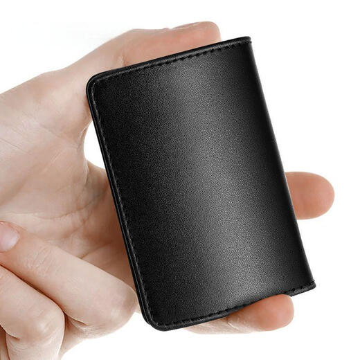 
Geboni business card box real cowhide business card holder men and women business card bag business gift business card box large capacity card bag card holder curve black [cowhide material]