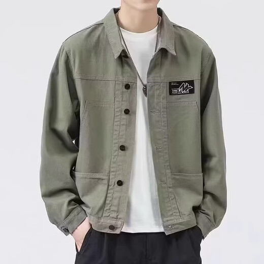西域骆驼（VANCAMEL）外套男款春秋季2025新款衬衫翻领秋装男士工装夹克初秋褂子上衣服 【升级版】K12806卡其 M 【建议90-120斤】
