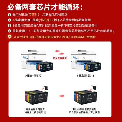 惠普a3a4彩色喷墨打印机9730复印扫描一体机无线自动双面家用办公9720 9720【A3打印A4打印复印 单纸盒 套二[含芯片大容量墨盒2套+10墨