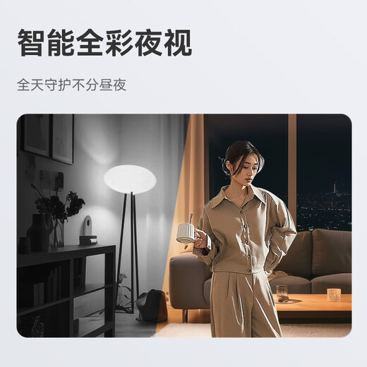 威视达康室内高清摄像头手机远程监控器360无死角带夜视可对话家用wifi吸顶室内楼道入户门口无线摄像头 【WIFI版】双摄联动+智能人形追踪】 64G内存卡