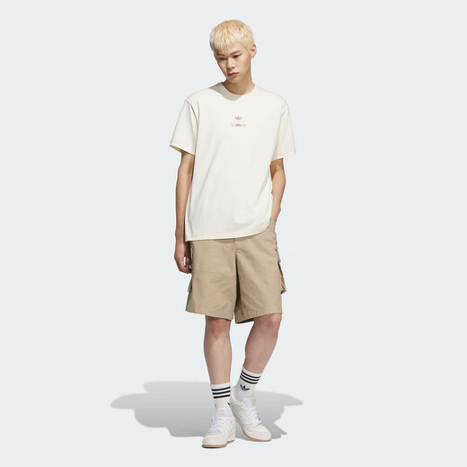 阿迪达斯 （adidas）三叶草T恤男装 2025夏季新款宽松圆领舒适运动休闲短袖T恤 KC1429 M