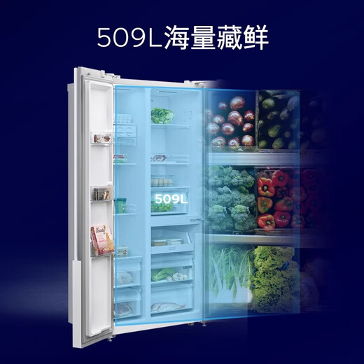 Siemens 509L double-open T-door refrigerator large capacity air-cooled frost-free ultra-thin embedded antibacterial and deodorizing KA92NE220C