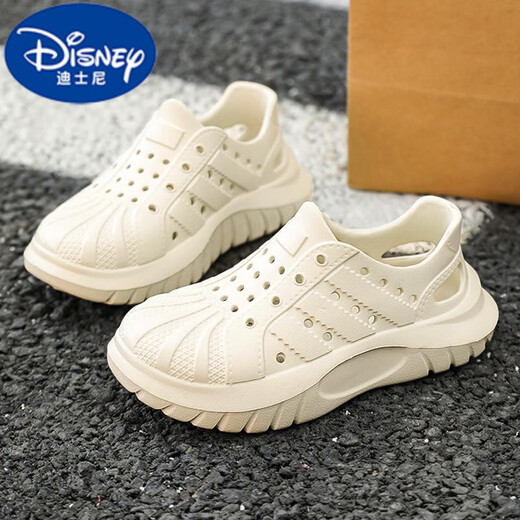 Disney Boys 'Sandalen 2025 Neue Sommer Kinder Beachschuhe Nicht-Schlupf-Jungen-Lochschuhe weiche Sohle Sandalen Weiß 38