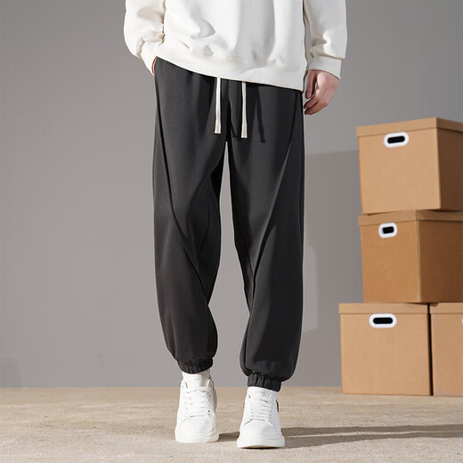 Uniqloku offline gleiche Uniolo uniqlo Flaggschiff Frühling und Herbst Baumwolle Casual Sportshosen Hong Kong Style Loose Hosen Sommer Uniqlo T-Shirt Ice Silk Casualhose Flaggschiff japanische Marke Uniqlo Uniqlo-693 Black 2xl