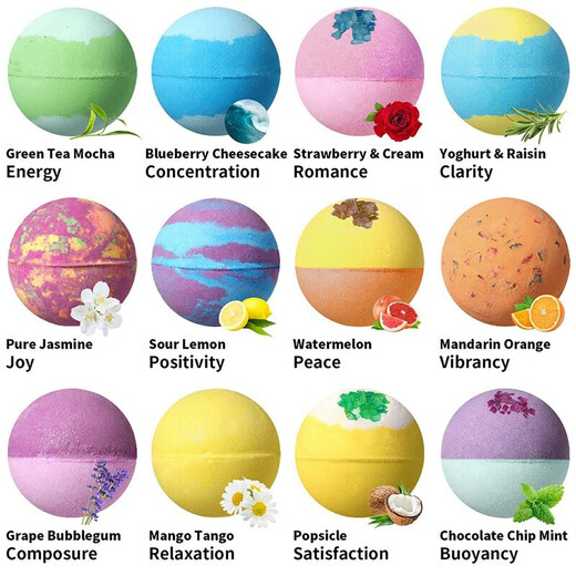 LUSH's preferred explosive bath salt balls 64g bath salt bubble bombs 12 colors bath bombs bubble balls any 4 pieces customer service notes fragrance 64g/each