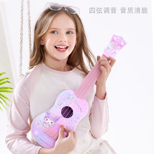 Hello Kitty尤克里里儿童玩具可弹奏女孩幼儿迷你小吉他初学者乐器生日礼物 酷洛米中号1