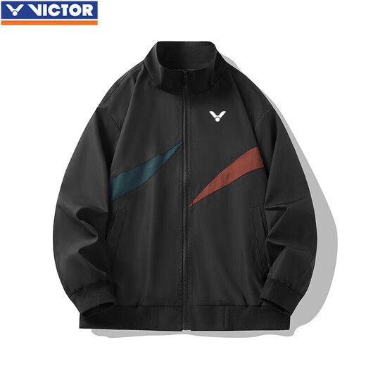 Victor Victory Badminton Ropa a prueba de viento Spring y otoño al aire libre Men and Women Sports and casual Stand Collar Chaqueta seca rápida White [V-9921] XL