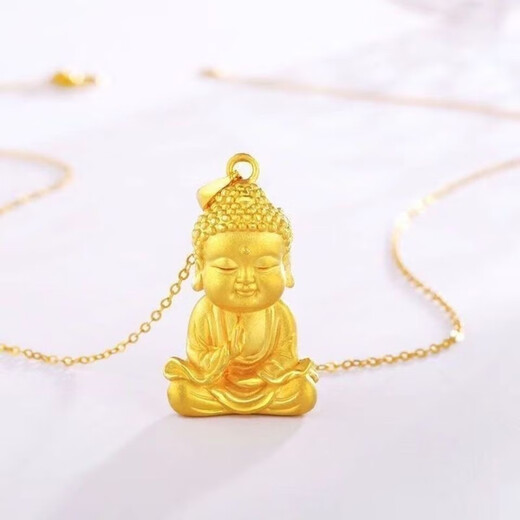 Vietnam Sand Gold Buddha Head Necklace Pendant Great Sun Tathagata Buddha Pendant Raising Hand Buddha Statue Necklace Sand Gold Buddha Head Necklace