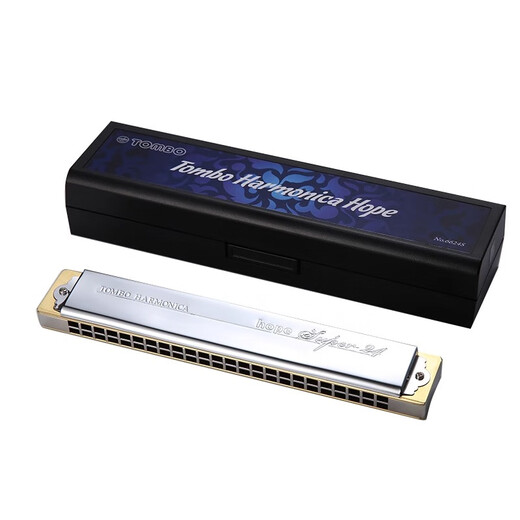Tombo Tongbao Harmonic 6624s Sammlung All Metal Copper Grid Model 24 Loch Polyphonische Erwachsene Professionelle Leistungsinstrument Geschenk 24 Loch Polyphonische E-Tune [Metallgitter]